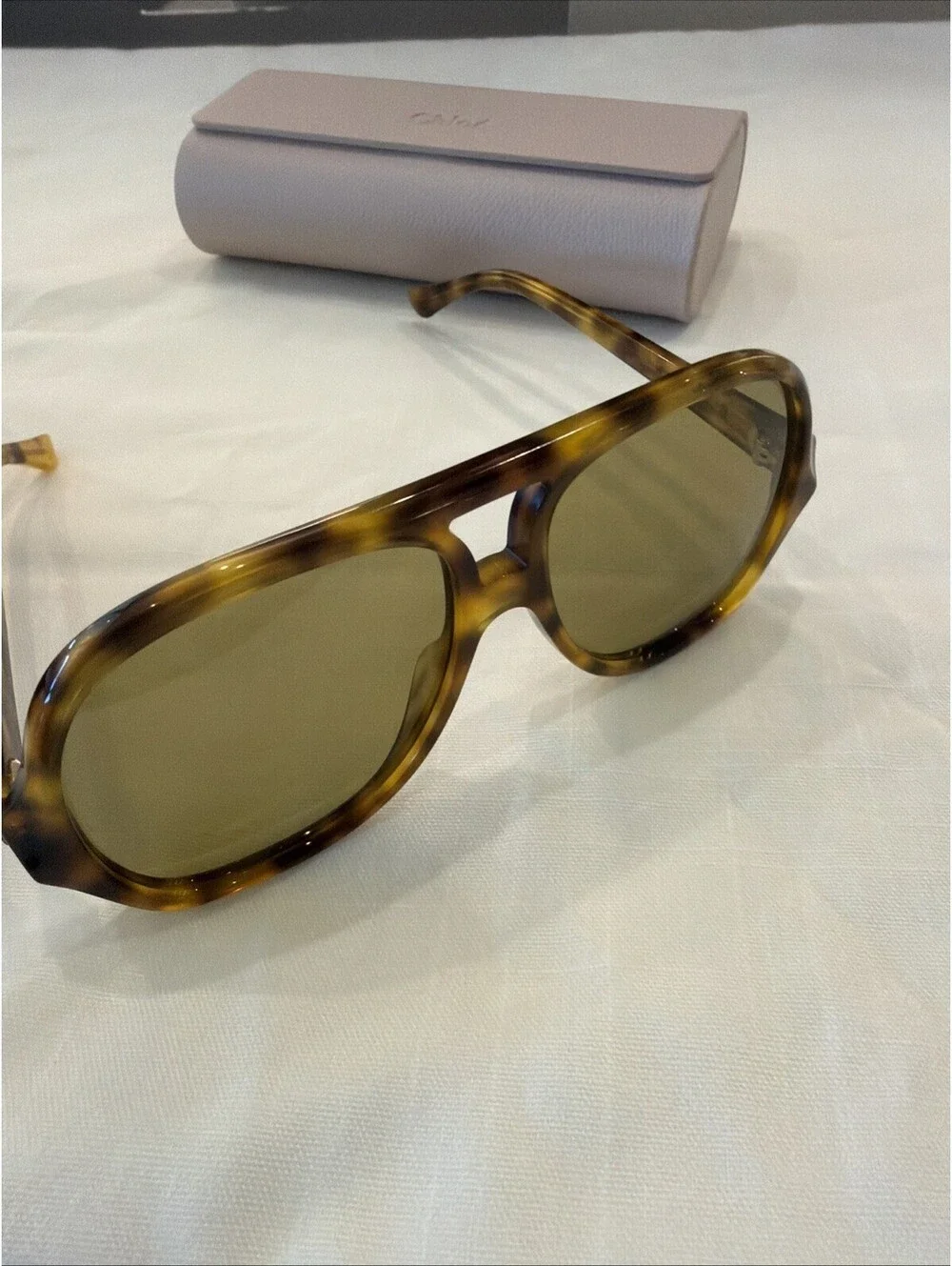 CH0289S Havana Pilot Sunglasses Revolve Site $350